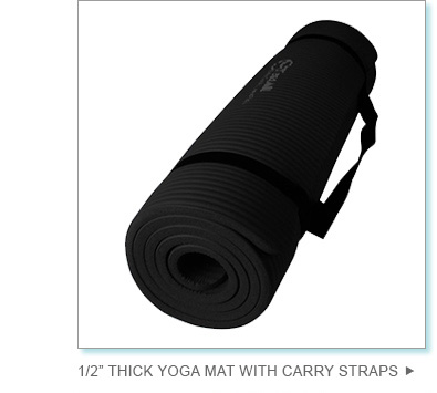 0.5in Thick Yoga Mat with Carry Straps