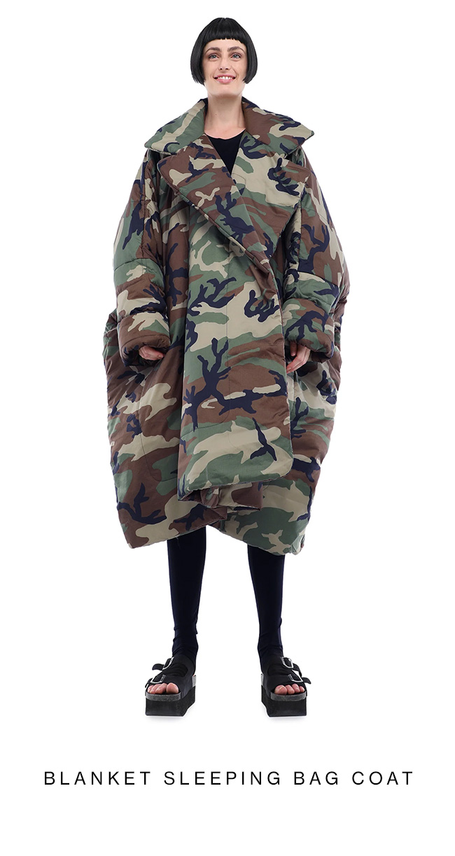 Step Out in Timeless Camo! 50% Off ALL Sleeping Bag Coats! - Norma Kamali