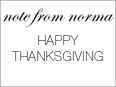 Note from Norma, November 25, 2012